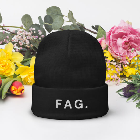 "Fag" Embroidered Beanie